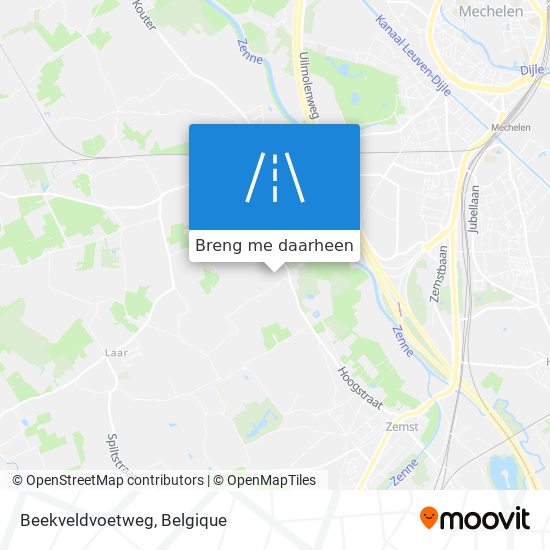 Beekveldvoetweg kaart