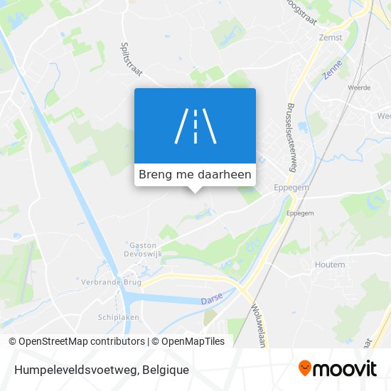 Humpeleveldsvoetweg kaart