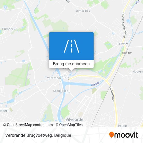 Verbrande Brugvoetweg kaart