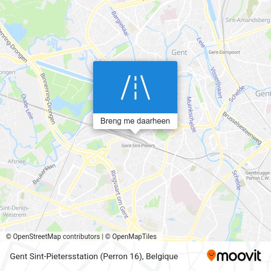 Gent Sint-Pietersstation (Perron 16) kaart