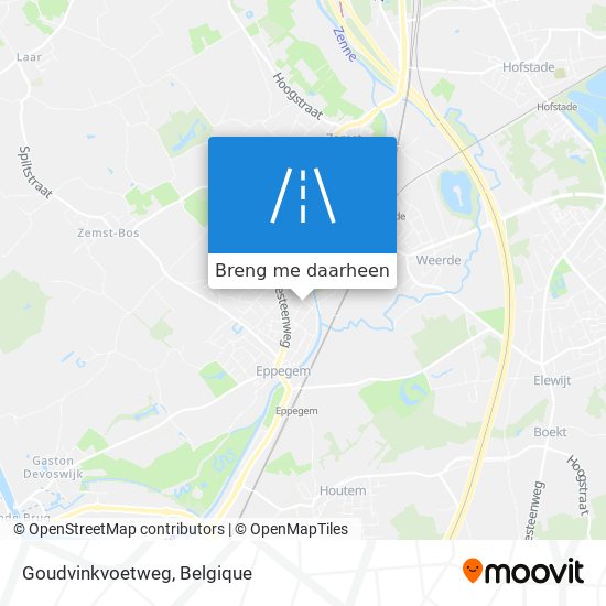 Goudvinkvoetweg kaart