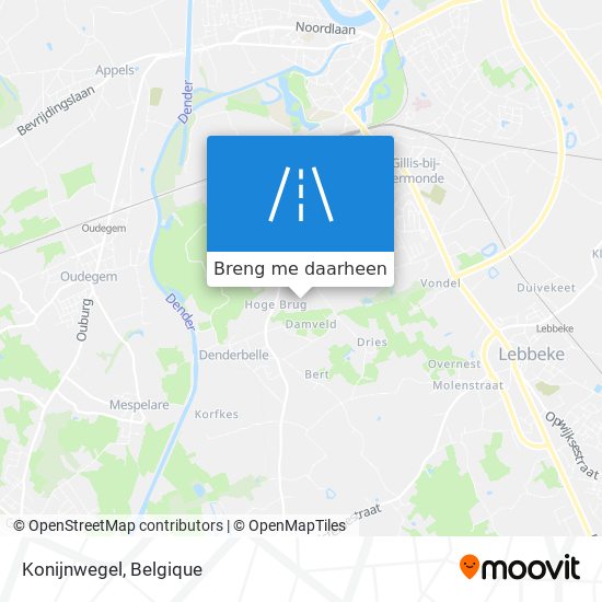 Konijnwegel kaart