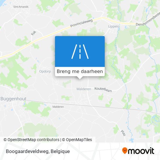 Boogaardeveldweg kaart