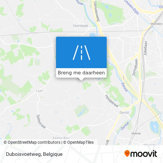 Duboisvoetweg kaart