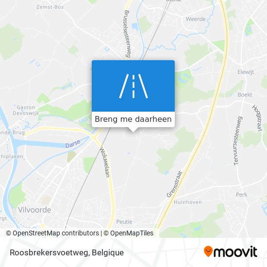 Roosbrekersvoetweg kaart