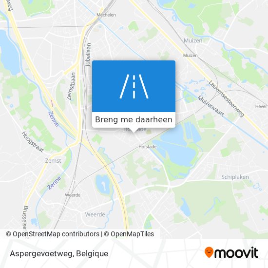 Aspergevoetweg kaart