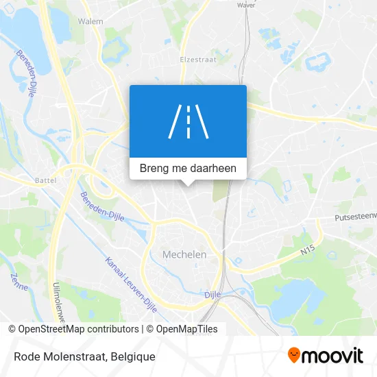 Rode Molenstraat kaart