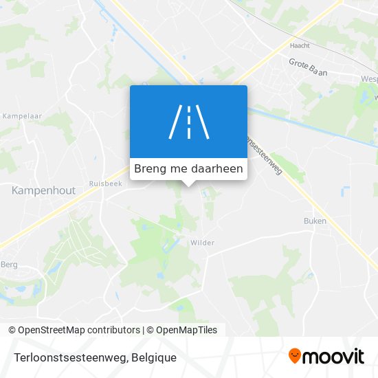 Terloonstsesteenweg kaart