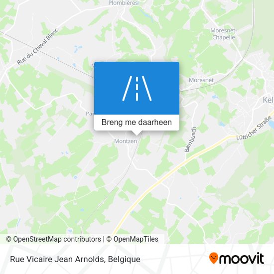 Rue Vicaire Jean Arnolds kaart