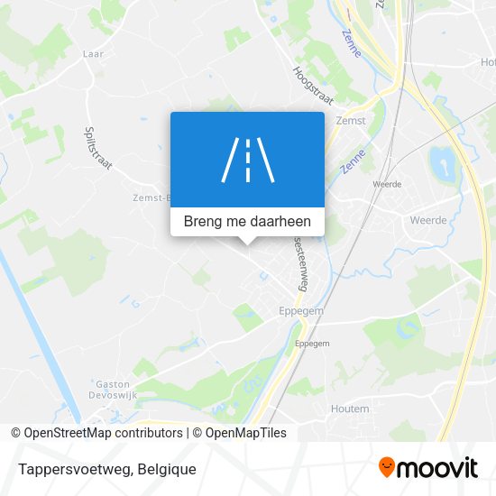 Tappersvoetweg kaart