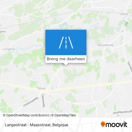 Langestraat - Maasstraat kaart