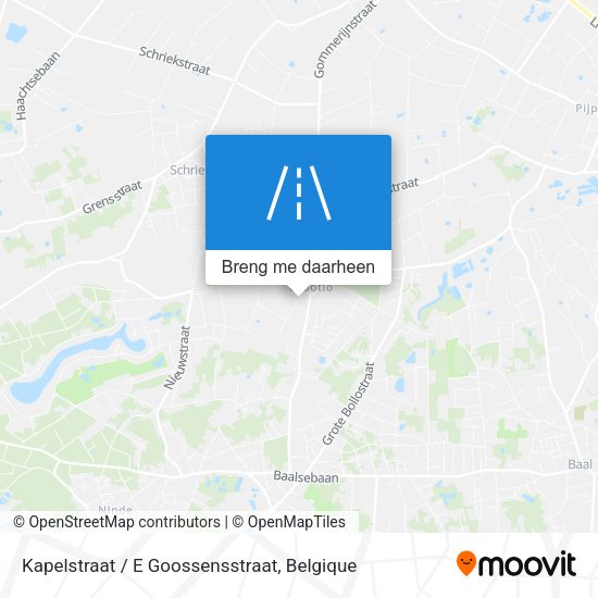 Kapelstraat / E Goossensstraat kaart