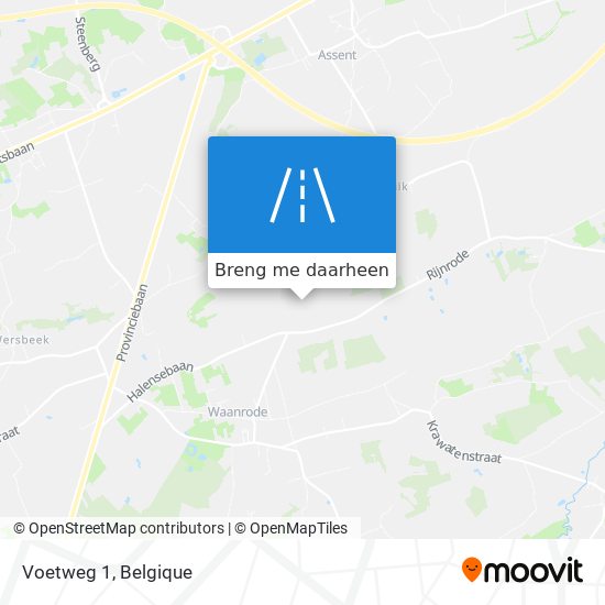 Voetweg 1 kaart