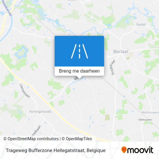 Trageweg Bufferzone Hellegatstraat kaart