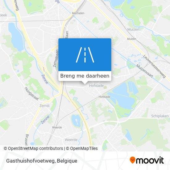 Gasthuishofvoetweg kaart