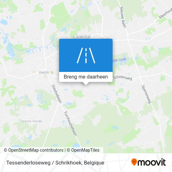 Tessenderloseweg / Schrikhoek kaart