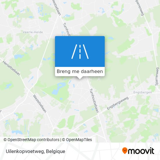 Uilenkopvoetweg kaart