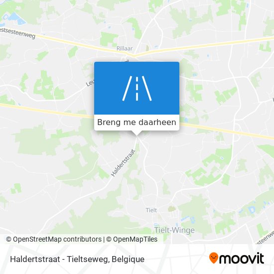 Haldertstraat - Tieltseweg kaart