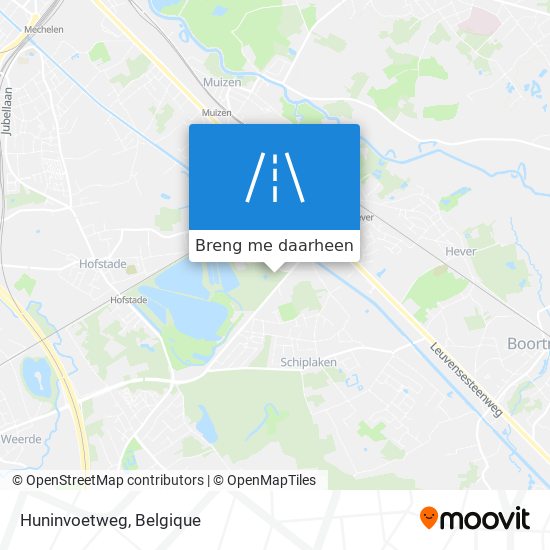 Huninvoetweg kaart