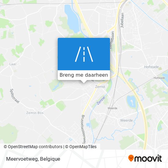 Meervoetweg kaart