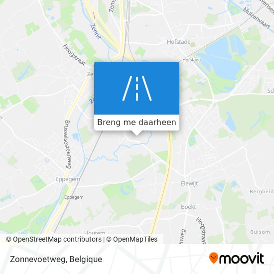 Zonnevoetweg kaart