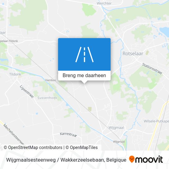 Wijgmaalsesteenweg / Wakkerzeelsebaan kaart