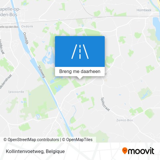 Kollintenvoetweg kaart