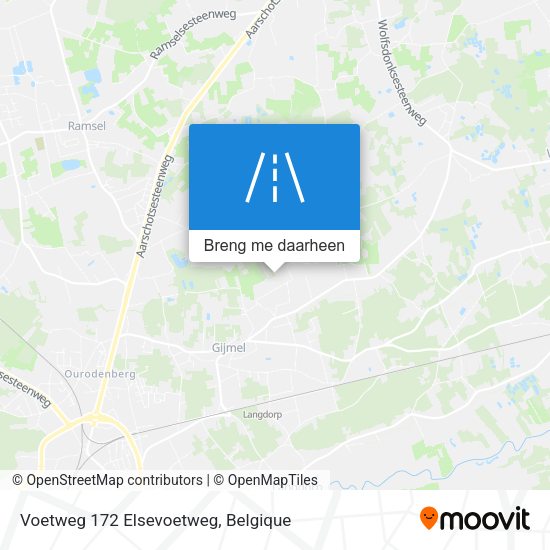 Voetweg 172 Elsevoetweg kaart