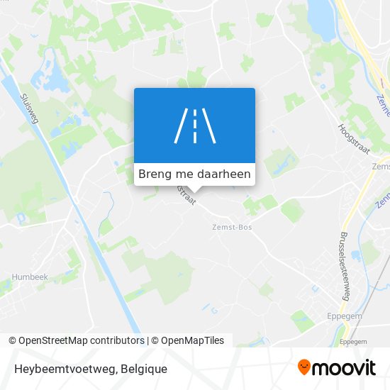 Heybeemtvoetweg kaart