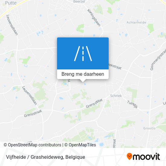 Vijfheide / Grasheideweg kaart