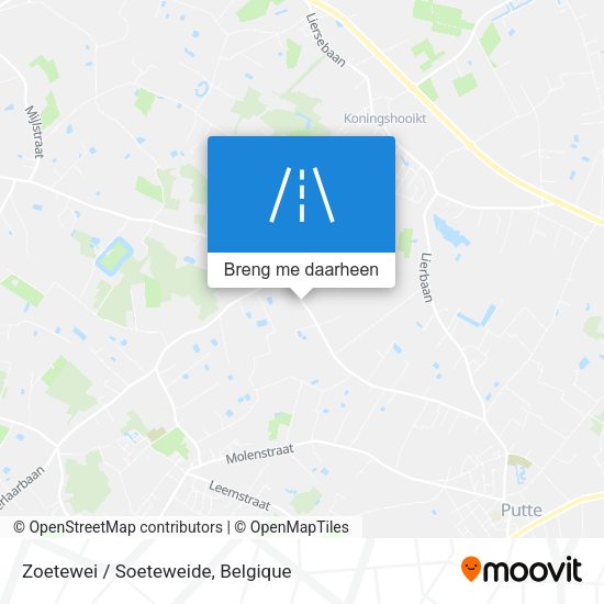 Zoetewei / Soeteweide kaart