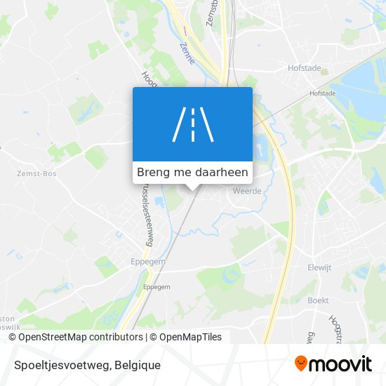 Spoeltjesvoetweg kaart