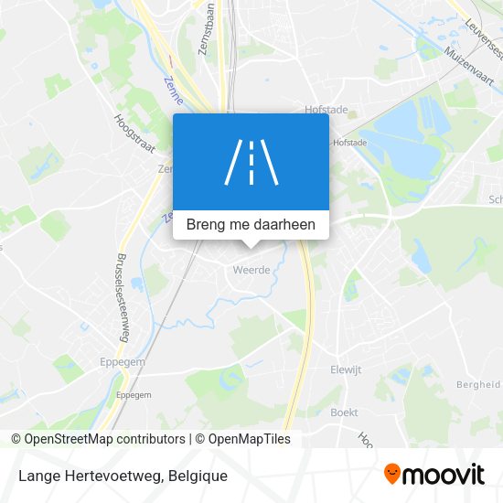 Lange Hertevoetweg kaart