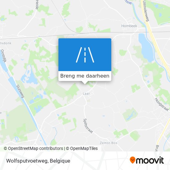 Wolfsputvoetweg kaart