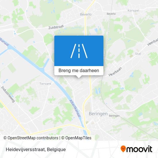 Heidevijversstraat kaart