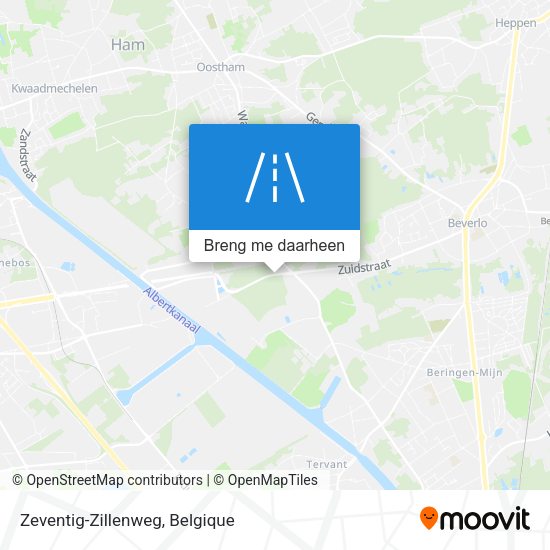 Zeventig-Zillenweg kaart