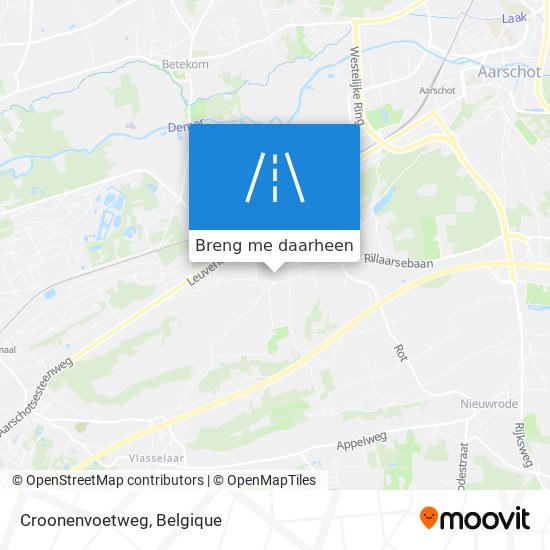 Croonenvoetweg kaart