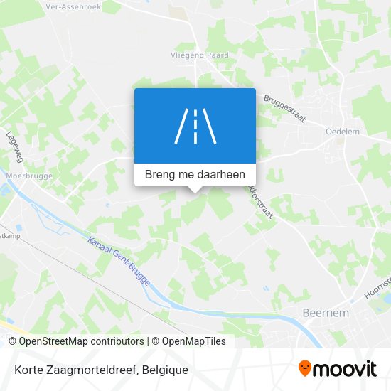 Korte Zaagmorteldreef kaart