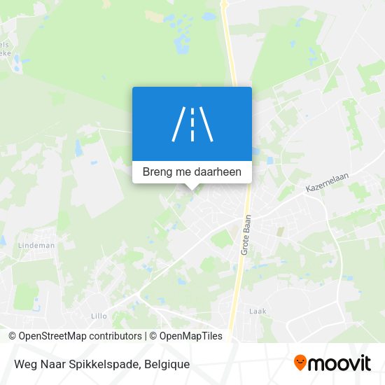 Weg Naar Spikkelspade kaart