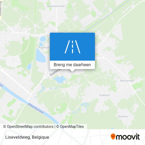 Liseveldweg kaart