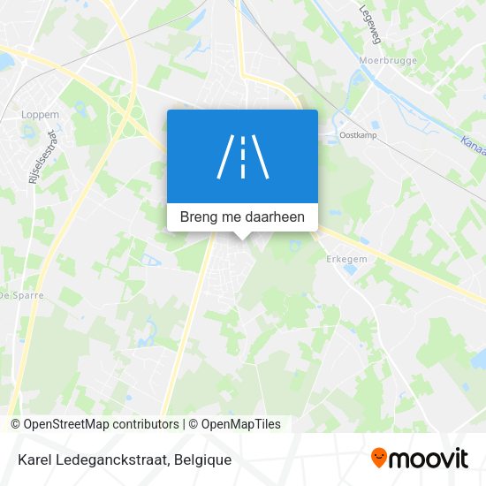 Karel Ledeganckstraat kaart