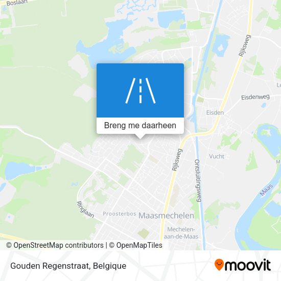 Gouden Regenstraat kaart