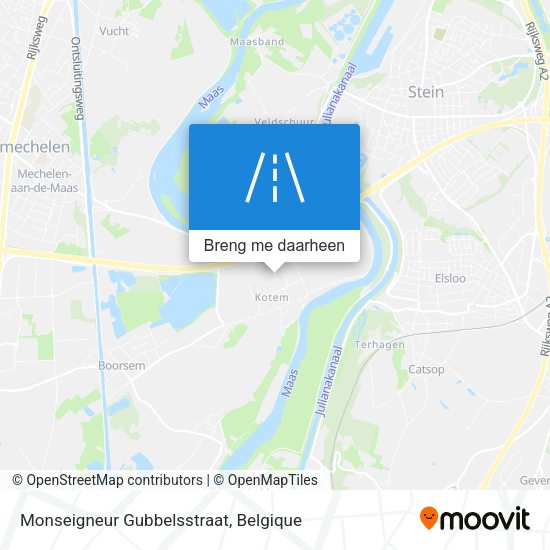 Monseigneur Gubbelsstraat kaart