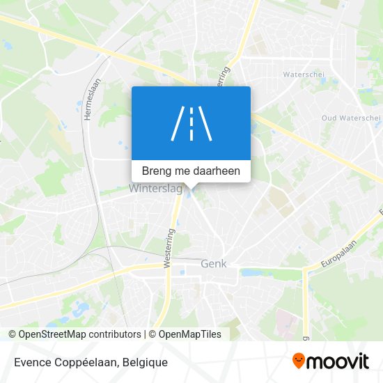 Evence Coppéelaan kaart