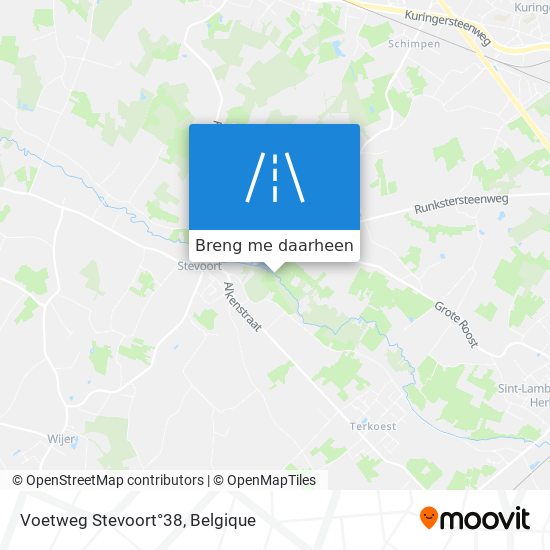 Voetweg Stevoort°38 kaart