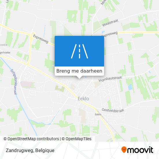 Zandrugweg kaart