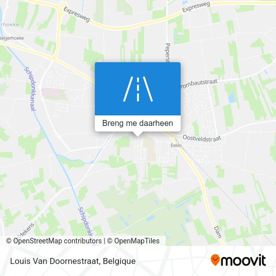 Louis Van Doornestraat kaart