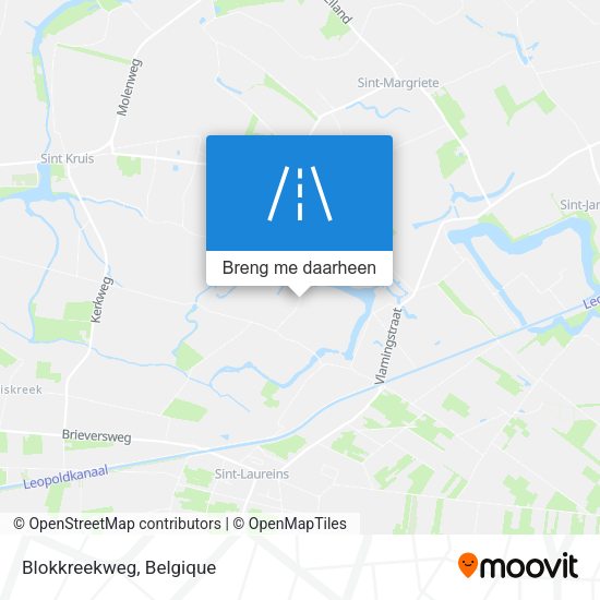 Blokkreekweg kaart