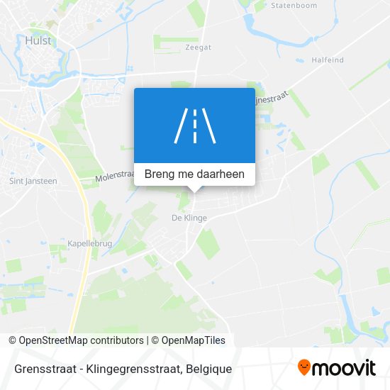 Grensstraat - Klingegrensstraat kaart