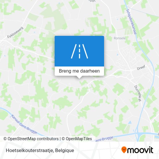 Hoetselkouterstraatje kaart